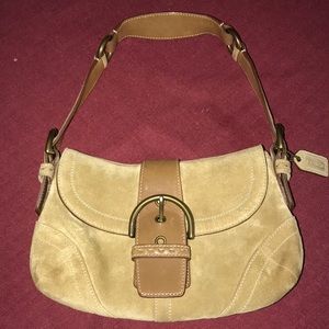 Coach Brown Suede Hobo Handbag